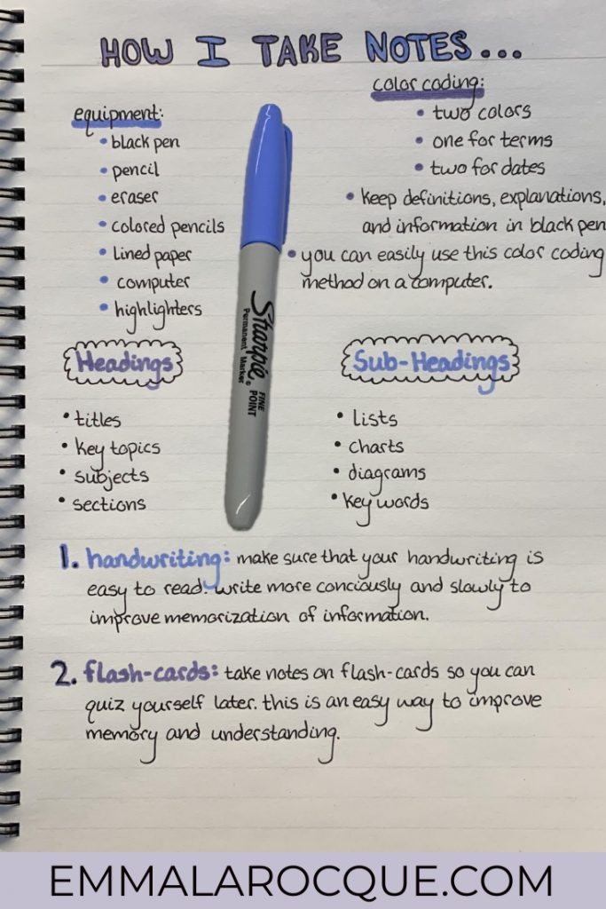 how to make notes for presentation